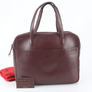 Cartier Must Line Leather Handbag/Tote Bag for Women (with Guarantee Card)